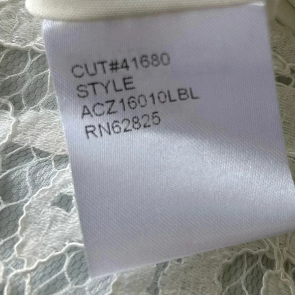 Tadashi Shoji Ivory and Ice trumpet strapless formal gown lace Size 8 - Picture 12 of 15